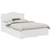 Cadru de pat cu headboard Alb 140 x 190 cm Lemn compozit - WALTI WALTI