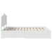 Cadru de pat cu headboard Alb 140 x 190 cm Lemn compozit - WALTI WALTI
