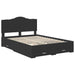 Cadru de pat cu headboard Negru 140 x 190 cm Lemn compozit - WALTI WALTI