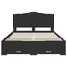 Cadru de pat cu headboard Negru 140 x 190 cm Lemn compozit - WALTI WALTI