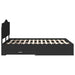 Cadru de pat cu headboard Negru 140 x 190 cm Lemn compozit - WALTI WALTI