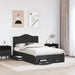 Cadru de pat cu headboard Negru 135 x 190 cm Lemn compozit - WALTI WALTI