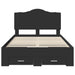 Cadru de pat cu headboard Negru 135 x 190 cm Lemn compozit - WALTI WALTI