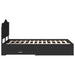 Cadru de pat cu headboard Negru 135 x 190 cm Lemn compozit - WALTI WALTI
