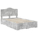 Cadru de pat cu sertar Gri din beton 135 x 190 cm Lemn compozit - WALTI WALTI