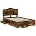Cadru de pat Stejar fumuriu 135 x 190 cm Lemn compozit - WALTI WALTI