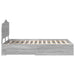 Cadru de pat cu headboard Gri Sonoma 135 x 190 cm Lemn compozit - WALTI WALTI