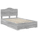 Cadru de pat cu headboard Gri Sonoma 120 x 200 cm Lemn compozit - WALTI WALTI