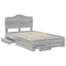 Cadru de pat cu headboard Gri Sonoma 120 x 200 cm Lemn compozit - WALTI WALTI