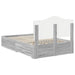 Cadru de pat cu headboard Gri Sonoma 120 x 200 cm Lemn compozit - WALTI WALTI