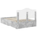 Cadru de pat cu sertar Gri din beton 120 x 190 cm Lemn compozit - WALTI WALTI