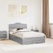 Cadru de pat cu headboard Gri Sonoma 120 x 190 cm Lemn compozit - WALTI WALTI