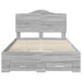 Cadru de pat cu headboard Gri Sonoma 120 x 190 cm Lemn compozit - WALTI WALTI