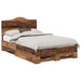 Cadru de pat cu headboard Lemn vechi 120 x 190 cm Lemn compozit - WALTI WALTI