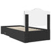 Cadru de pat cu headboard Negru 100 x 200 cm Lemn compozit - WALTI WALTI