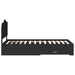 Cadru de pat cu headboard Negru 100 x 200 cm Lemn compozit - WALTI WALTI
