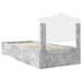 Cadru de pat cu sertar Gri din beton 100 x 200 cm Lemn compozit - WALTI WALTI