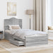 Cadru de pat cu headboard Gri Sonoma 100 x 200 cm Lemn compozit - WALTI WALTI