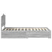 Cadru de pat cu headboard Gri Sonoma 100 x 200 cm Lemn compozit - WALTI WALTI