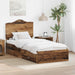 Cadru de pat cu headboard Lemn vechi 100 x 200 cm Lemn compozit - WALTI WALTI