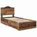 Cadru de pat cu headboard Lemn vechi 100 x 200 cm Lemn compozit - WALTI WALTI