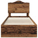 Cadru de pat cu headboard Lemn vechi 100 x 200 cm Lemn compozit - WALTI WALTI