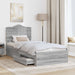 Cadru de pat cu headboard Gri Sonoma 90 x 200 cm Lemn compozit - WALTI WALTI