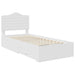Cadru de pat cu headboard Alb 90 x 190 cm Lemn compozit - WALTI WALTI