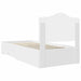 Cadru de pat cu headboard Alb 90 x 190 cm Lemn compozit - WALTI WALTI