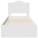 Cadru de pat cu headboard Alb 90 x 190 cm Lemn compozit - WALTI WALTI