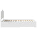 Cadru de pat cu headboard Alb 90 x 190 cm Lemn compozit - WALTI WALTI