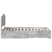 Cadru de pat cu sertar Gri din beton 90 x 190 cm Lemn compozit - WALTI WALTI
