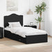 Cadru de pat cu headboard Negru 75 x 190 cm Lemn compozit - WALTI WALTI