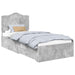 Cadru de pat cu sertar Gri din beton 75 x 190 cm Lemn compozit - WALTI WALTI