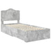 Cadru de pat cu sertar Gri din beton 75 x 190 cm Lemn compozit - WALTI WALTI