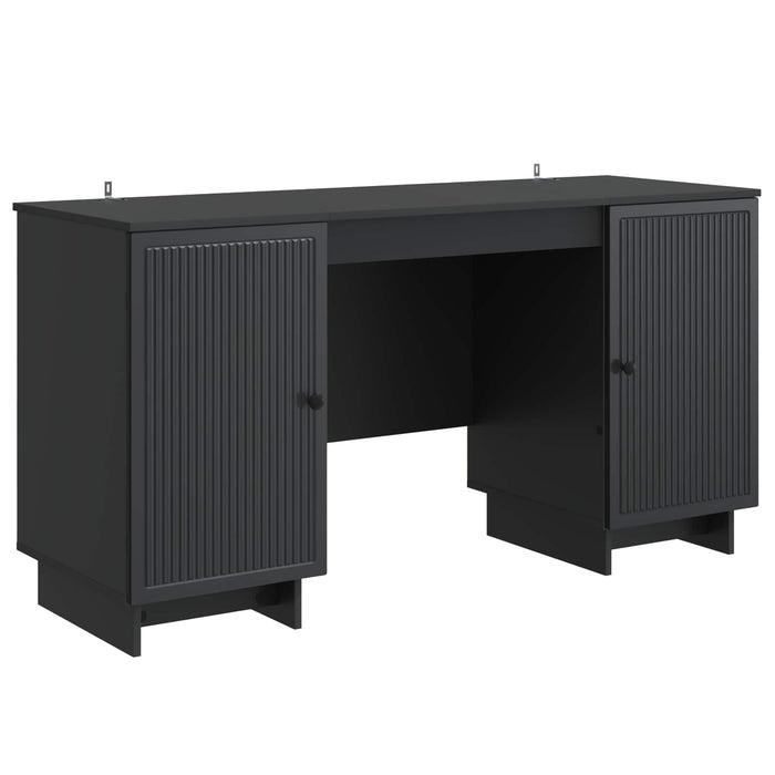 Birou Negru Lemn prelucrat 142,5 x 50 x 75 cm - WALTI WALTI