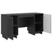 Birou Negru Lemn prelucrat 142,5 x 50 x 75 cm - WALTI WALTI