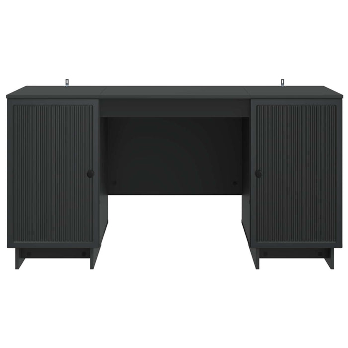 Birou Negru Lemn prelucrat 142,5 x 50 x 75 cm - WALTI WALTI