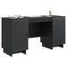 Birou Negru Lemn prelucrat 142,5 x 50 x 75 cm - WALTI WALTI