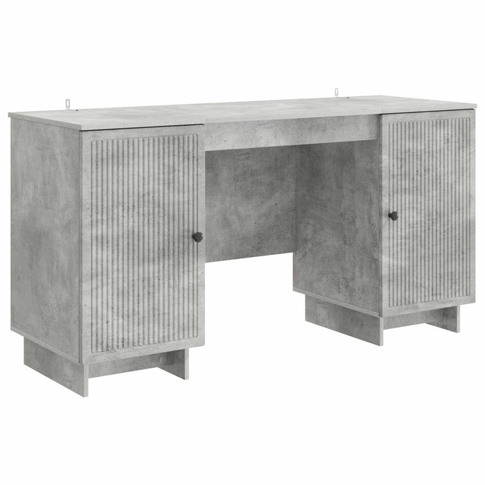 Birou Gri Beton Lemn prelucrat 142,5 x 50 x 75 cm - WALTI WALTI