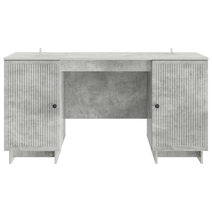 Birou Gri Beton Lemn prelucrat 142,5 x 50 x 75 cm - WALTI WALTI
