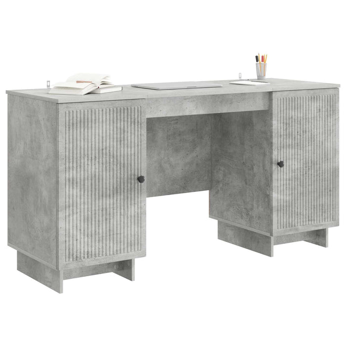 Birou Gri Beton Lemn prelucrat 142,5 x 50 x 75 cm - WALTI WALTI