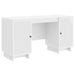 Birou Alb foarte lucios Lemn prelucrat 142,5 x 50 x 75 cm - WALTI WALTI