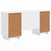 Birou Alb foarte lucios Lemn prelucrat 142,5 x 50 x 75 cm - WALTI WALTI