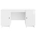Birou Alb foarte lucios Lemn prelucrat 142,5 x 50 x 75 cm - WALTI WALTI