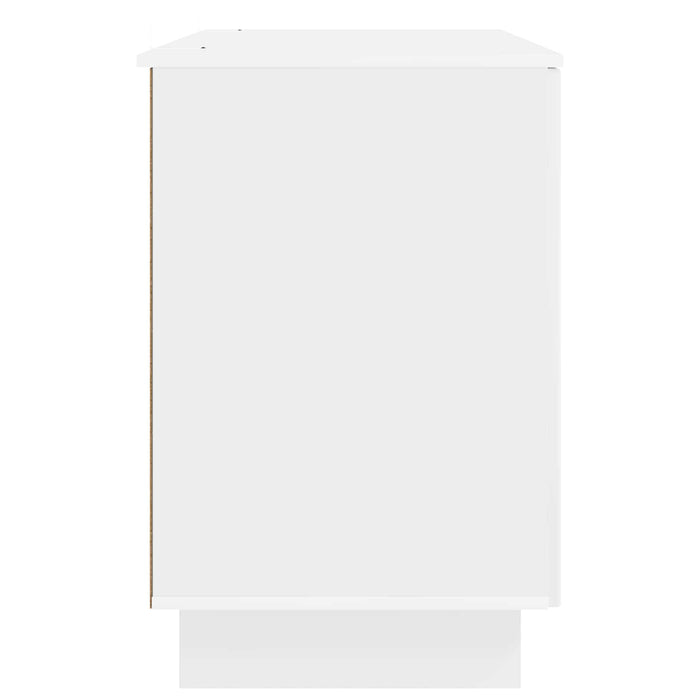 Birou Alb foarte lucios Lemn prelucrat 142,5 x 50 x 75 cm - WALTI WALTI