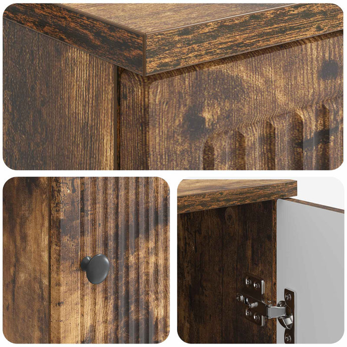 Birou Stejar fumuriu Lemn prelucrat 142,5 x 50 x 75 cm - WALTI WALTI