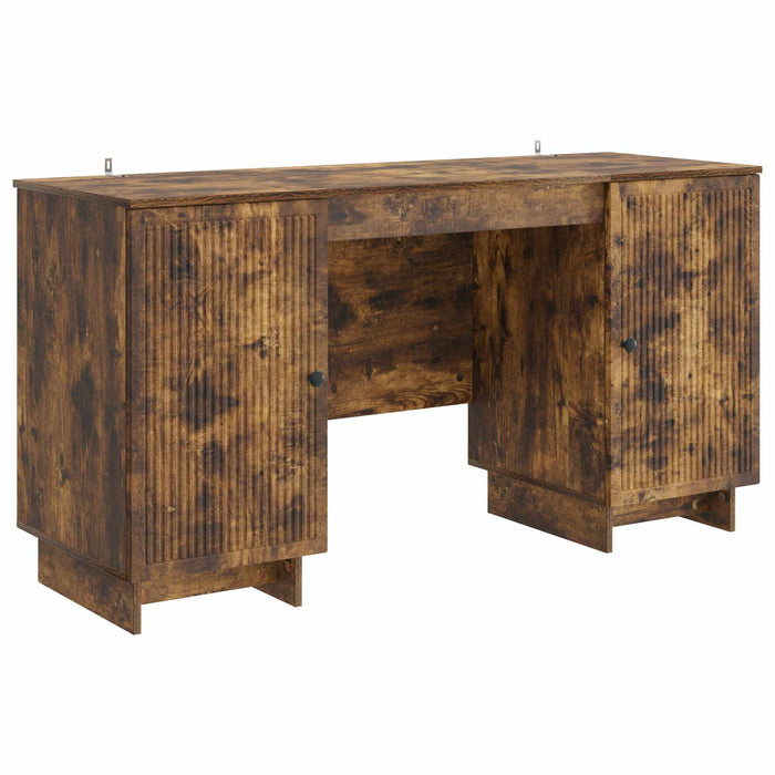 Birou Stejar fumuriu Lemn prelucrat 142,5 x 50 x 75 cm - WALTI WALTI
