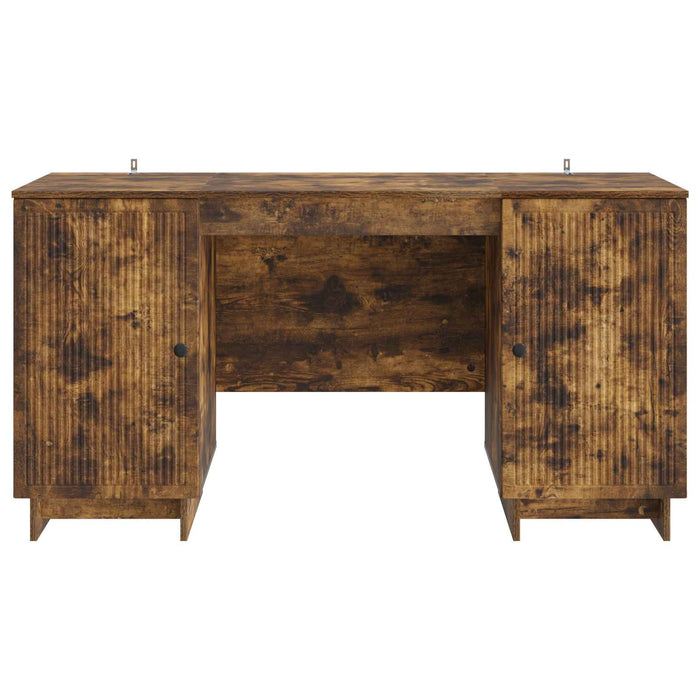 Birou Stejar fumuriu Lemn prelucrat 142,5 x 50 x 75 cm - WALTI WALTI