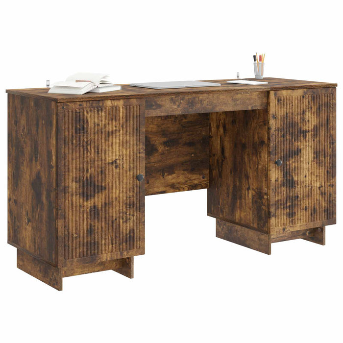 Birou Stejar fumuriu Lemn prelucrat 142,5 x 50 x 75 cm - WALTI WALTI